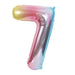 Rainbow Jumbo Number Balloons 34" - Zurchers