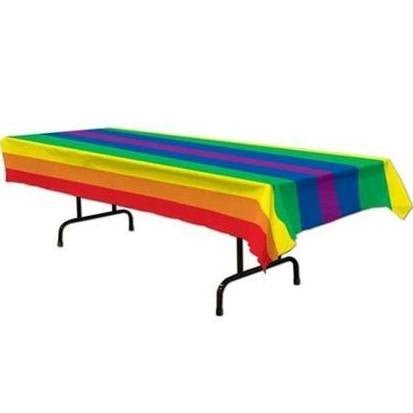 Rainbow Plastic Tablecover | 1 ct - Zurchers