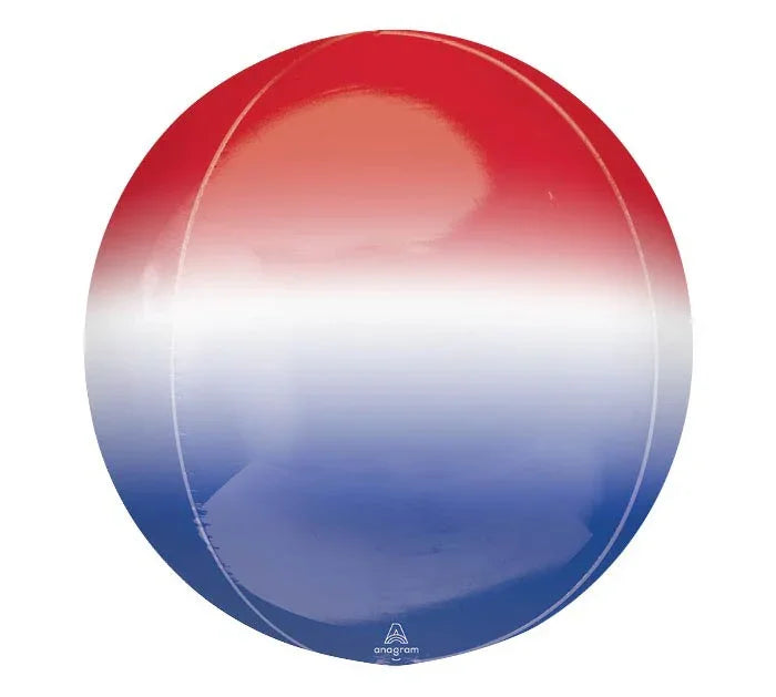 Rd White Blue Ombre Orbz Balloon 15" | 1ct - Zurchers