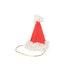 An individual Meri Meri Christmas  Surprise Santa Hats showing the gold chin strap.