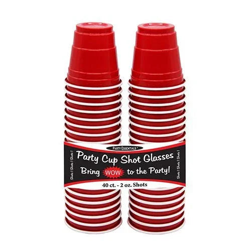 Red Plastic Shot Glasses 2oz | 40ct - Zurchers