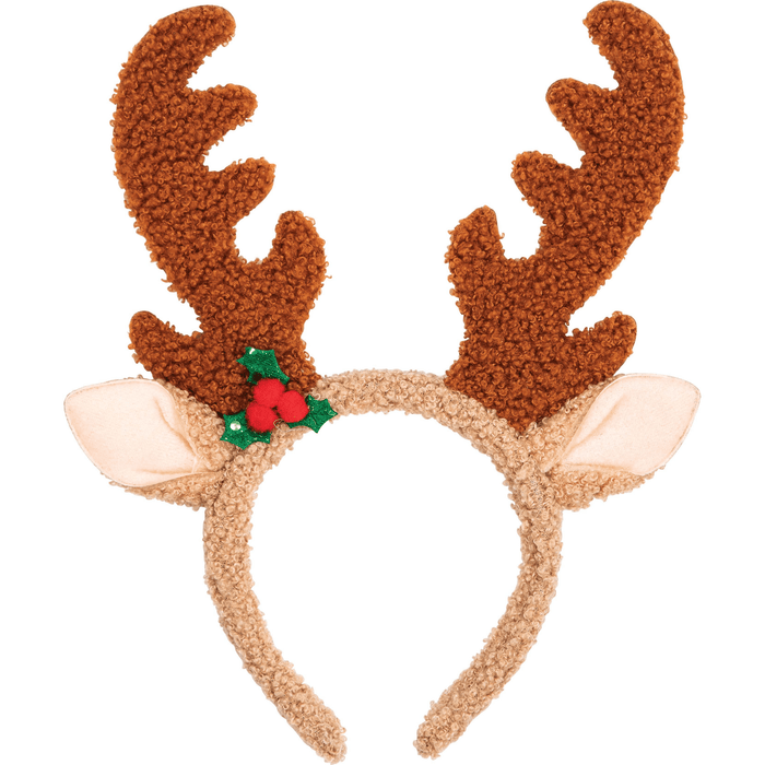 Reindeer Antlers Headband with Holly Berry Details | 1ct - Zurchers