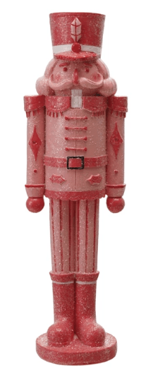 Resin Nutcracker, Pink & Red with Sugar  | 1ct - Zurchers