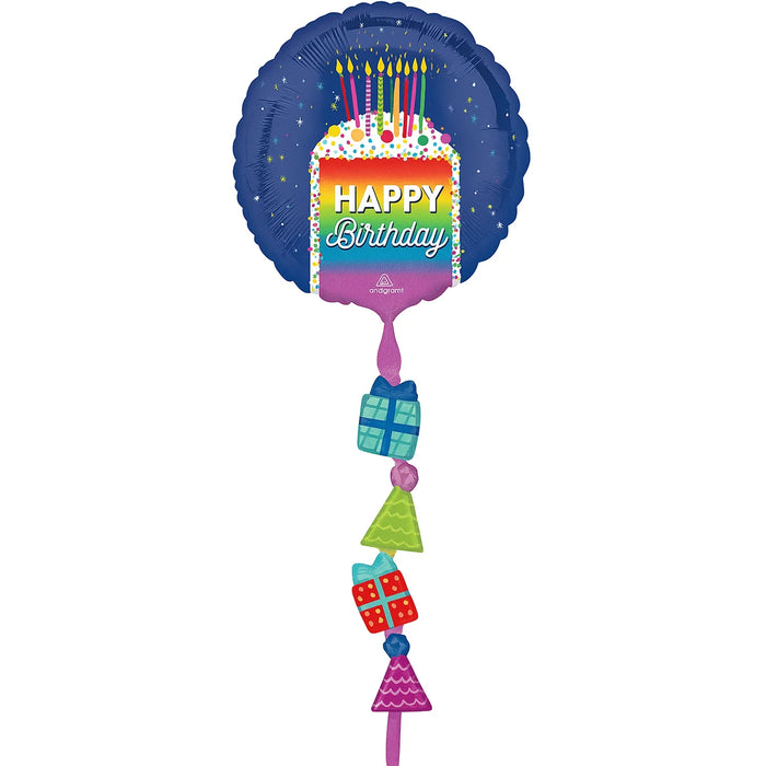 Rainbow Slice Birthday Airwalker 24"x68" | 1ct - Zurchers