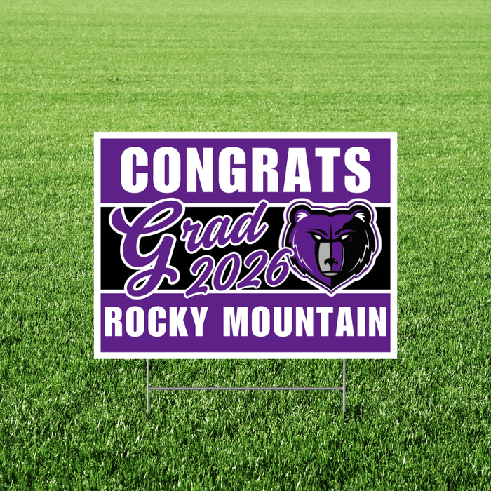 Rocky Mountain High School Grad Yard Sign 24" x 18" | 1 ct - Zurchers