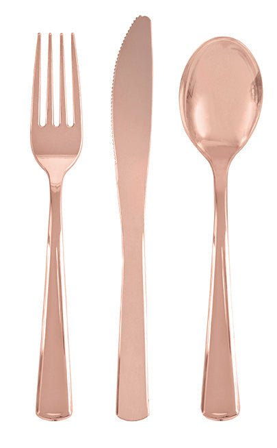 18ct Rose Gold Cutlery Assorted - Party Supplies