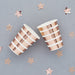 Rose Gold Foil Striped Paper Cups | 8ct - Zurchers