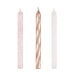 24ct Rose Gold Glitter Spiral Candle - Party Supplies