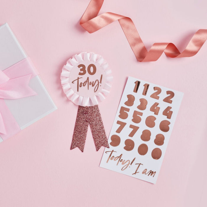 Rose Gold Today I Am Birthday Badge | 1ct - Zurchers