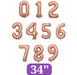 Rose Gold Jumbo Number Balloons 34" - Zurchers
