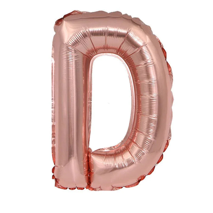 Air Filled Rose Gold Mylar Letter Balloon, 16" | 1 ct - Zurchers