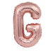 Air Filled Rose Gold Mylar Letter Balloon, 16" | 1 ct - Zurchers