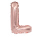 Air Filled Rose Gold Mylar Letter Balloon, 16" | 1 ct - Zurchers