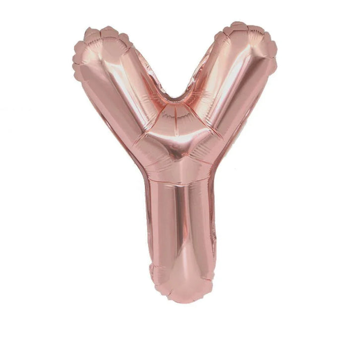 Air Filled Rose Gold Mylar Letter Balloon, 16" | 1 ct - Zurchers