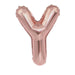 Air Filled Rose Gold Mylar Letter Balloon, 16" | 1 ct - Zurchers