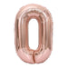 Rose Gold Number Balloons 16" - Zurchers