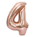 Rose Gold Number Balloons 16" - Zurchers