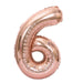 Rose Gold Number Balloons 16" - Zurchers