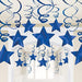 Royal Blue Swirl Shooting Star Decorations | 30pcs - Zurchers