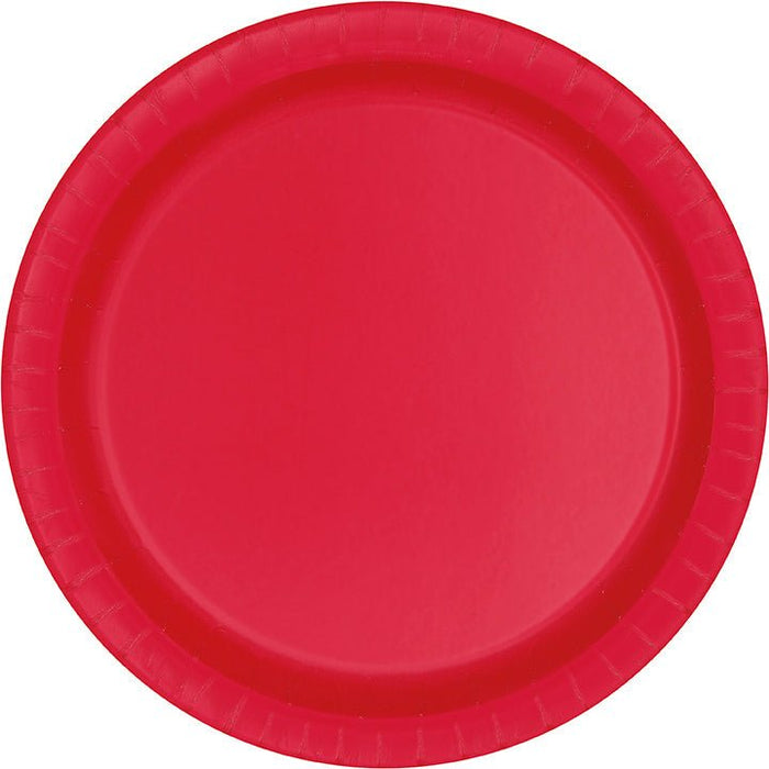 50ct 10in Paper Plate Ruby Red - Party Supplies