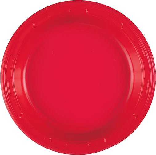 Ruby Red Plastic Plate 7in | 50ct
