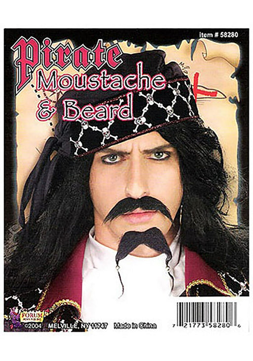 Add some swashbuckling to your look with this Pirate Mustache & Beard Kit! Perfect for any pirate-inspired costume or just to wear around the house! It's the perfect way to get that seafaring look with just one ct. Yo ho ho and a bottle of fun!