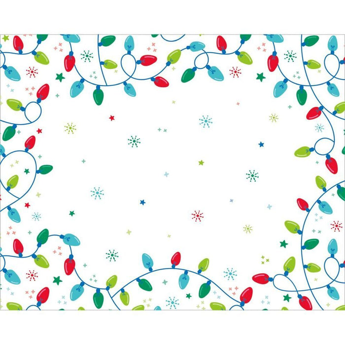Christmas Lights Paper Placemats 12" x 15" | 12ct
