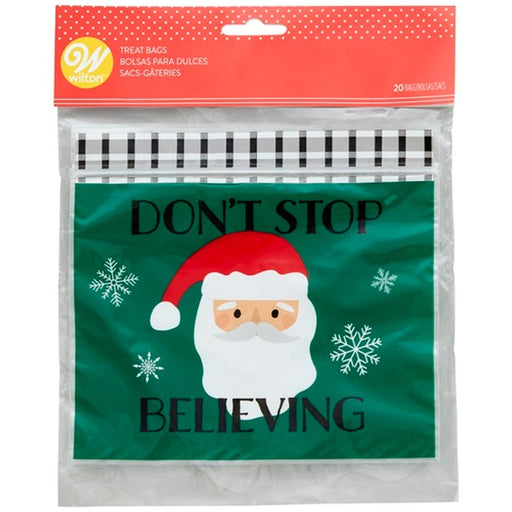Santa 'don't Stop Believing' Resealable Treat Bags | 20 Ct - Zurchers