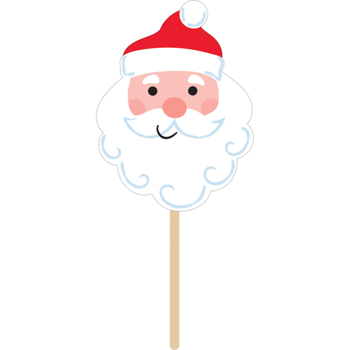 Santa Face Christmas Centerpiece Stick Decoration – Holiday Party Décor | 1ct - Zurchers