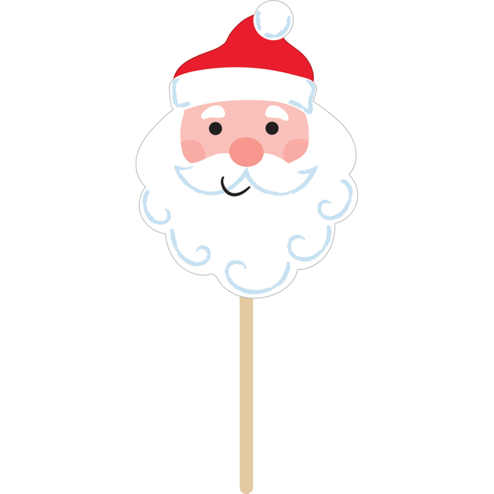 Santa Face Christmas Centerpiece Stick Decoration – Holiday Party Décor | 1ct - Zurchers