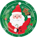 Santa Holding Gingerbread Plate with Candy Cane and Snowflakes | 1ct - Zurchers