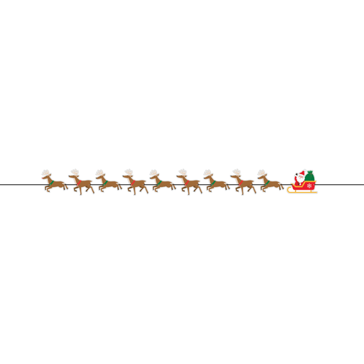 Santa Sleigh and Reindeer Garland Decoration | 1ct - Zurchers