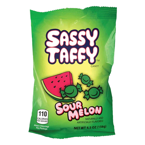 Sassy Sour Watermelon Salt Water Taffy 4.5oz | 1 ct - Zurchers