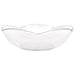 Scallop Serving Bowl Gold Rim - Party Supplies
