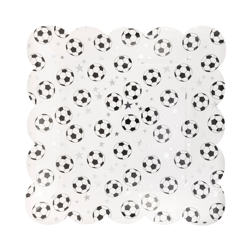 Scattered Soccer Ball Paper Plate 10" | 8 ct - Zurchers