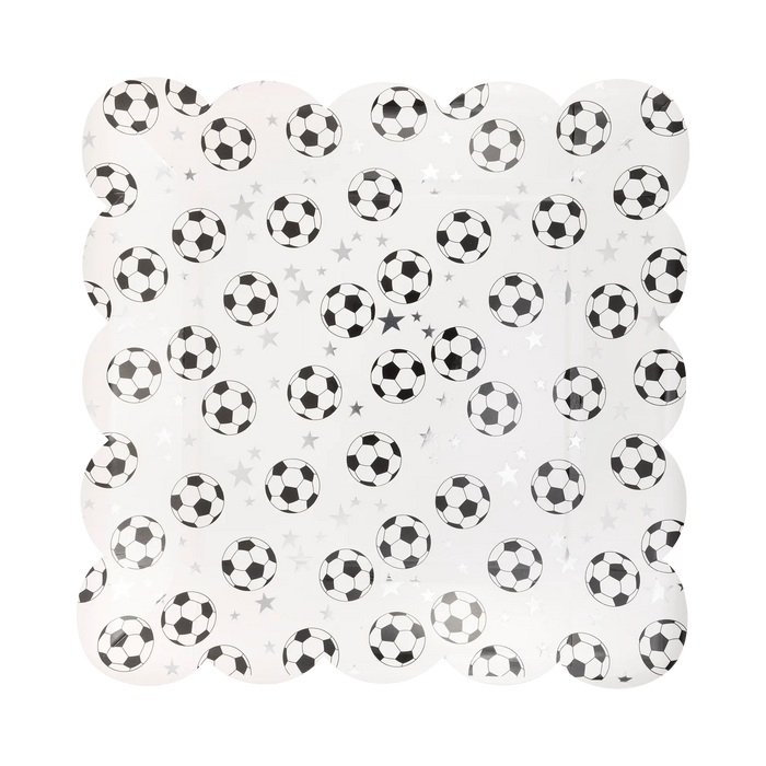 Scattered Soccer Ball Paper Plate 10" | 8 ct - Zurchers