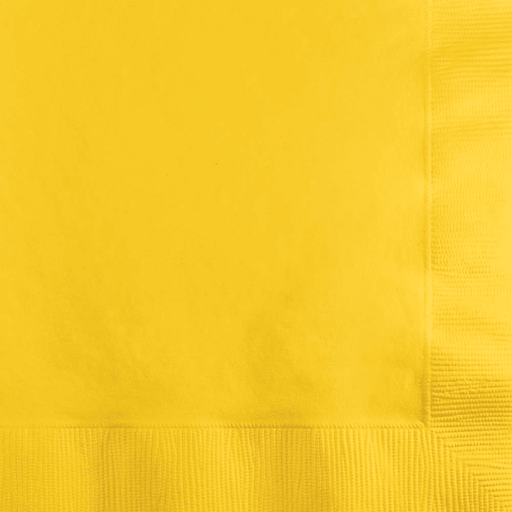 School Bus Yellow Beverage Napkins | 50ct