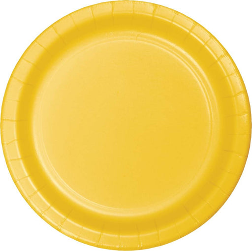 School Bus Yellow Paper Plates 9" | 24ct