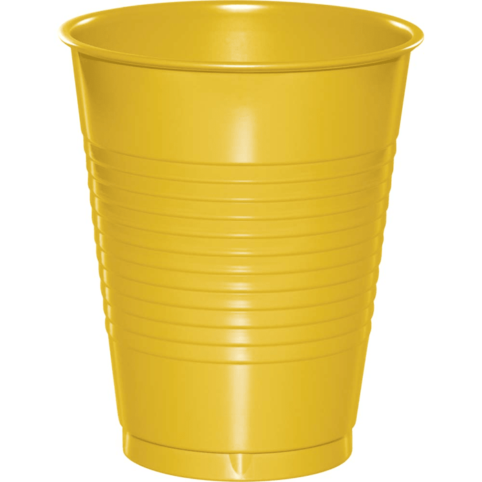 School Bus Yellow Premium 16oz Plastic Cups | 1ct - Zurchers