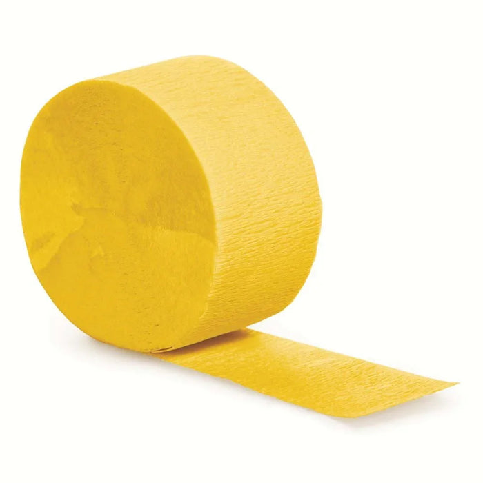 School Bus Yellow Crepe Paper Streamer 81ft | 1ct - Zurchers