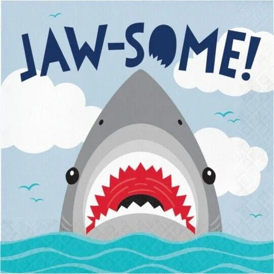 Shark Party Lunch Napkins | 16ct - Zurchers