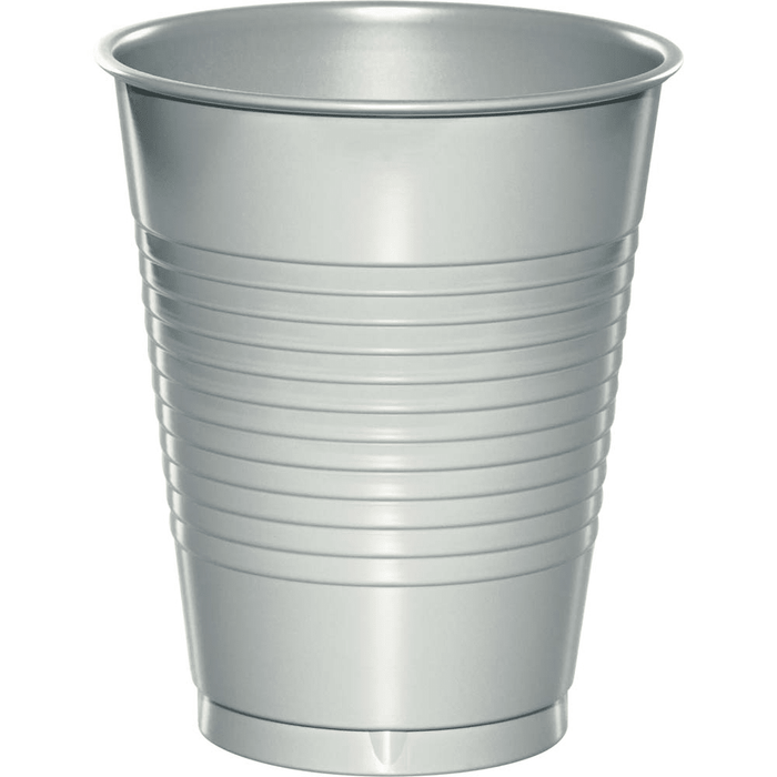 Shimmering Silver Premium 16oz Plastic Cups 20 | ct - Zurchers