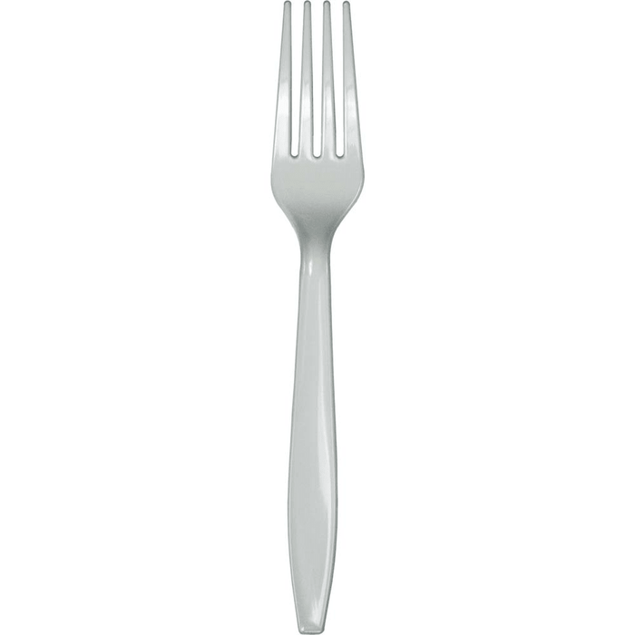 Shimmering Silver Premium Plastic Forks | 1ct - Zurchers