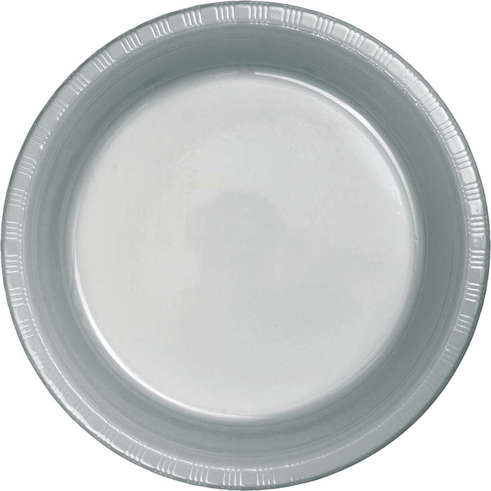 Shimmering Silver Premium Plastic Luncheon Plates 20 | ct - Zurchers