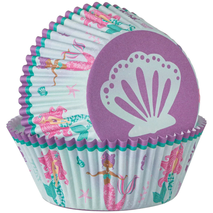 Shimmering Mermaids Baking Cups | 48 ct - Zurchers