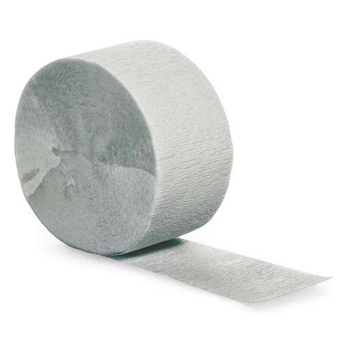 Shimmering Silver Crepe Paper Streamer 81ft | 1ct - Zurchers