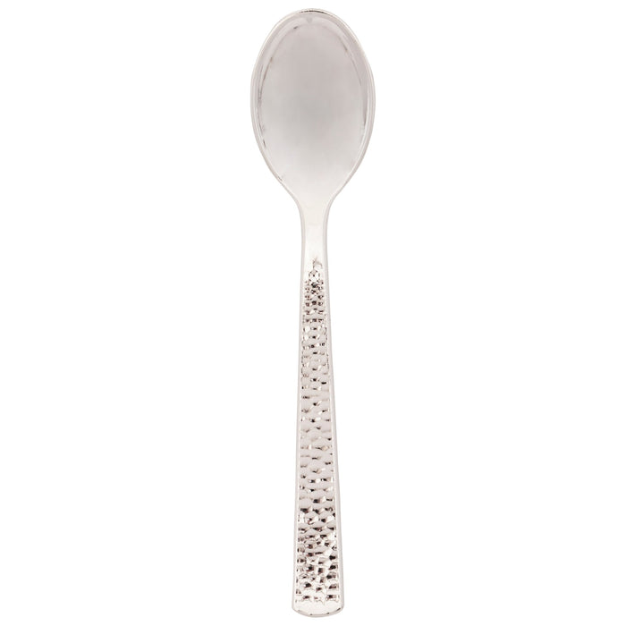 24ct Silver Hammered Spoons - Party Supplies