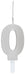 Silver Number 0 Sparkler Candle - Party Supplies