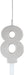 Silver Number 8 Sparkler Candle - Party Supplies