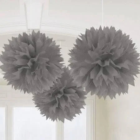 Silver Fluffy Decorations, 16'' | 3 ct - Zurchers
